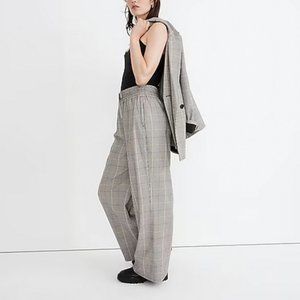 MWL Madewell Carley Wide-Leg Pants in Plaid NWT